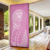 Custom New Zealand Silver Fern Rugby 2025 Door Cover All Black Aotearoa Maori Pink LT14 - Polynesian Pride