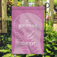 Custom New Zealand Silver Fern Rugby 2025 Garden Flag All Black Aotearoa Maori Pink LT14 Garden Flag Pink - Polynesian Pride
