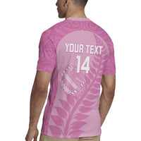 Custom New Zealand Silver Fern Rugby 2025 Rugby Jersey All Black Aotearoa Maori Pink LT14 - Polynesian Pride
