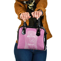 Custom New Zealand Silver Fern Rugby 2025 Shoulder Handbag All Black Aotearoa Maori Pink LT14 One Size Pink - Polynesian Pride