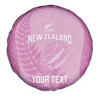 Custom New Zealand Silver Fern Rugby 2025 Spare Tire Cover All Black Aotearoa Maori Pink LT14 - Polynesian Pride