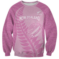 Custom New Zealand Silver Fern Rugby 2025 Sweatshirt All Black Aotearoa Maori Pink LT14 Unisex Pink - Polynesian Pride
