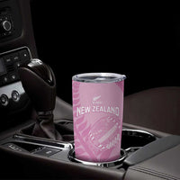 Custom New Zealand Silver Fern Rugby 2025 Tumbler Cup All Black Aotearoa Maori Pink LT14 - Polynesian Pride