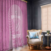 Custom New Zealand Silver Fern Rugby 2025 Window Curtain All Black Aotearoa Maori Pink LT14 - Polynesian Pride