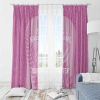 Custom New Zealand Silver Fern Rugby 2025 Window Curtain All Black Aotearoa Maori Pink LT14 - Polynesian Pride