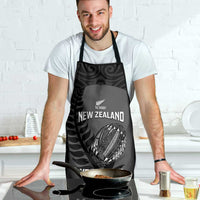 Custom New Zealand Silver Fern Rugby 2025 Apron Go Champions Aotearoa Maori Black LT14 - Polynesian Pride