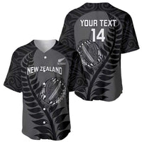 Custom New Zealand Silver Fern Rugby 2025 Baseball Jersey Go Champions Aotearoa Maori Black LT14 - Polynesian Pride