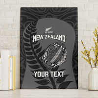 Custom New Zealand Silver Fern Rugby 2025 Canvas Wall Art Go Champions Aotearoa Maori Black LT14 Without Frame Black - Polynesian Pride