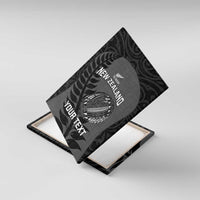 Custom New Zealand Silver Fern Rugby 2025 Canvas Wall Art Go Champions Aotearoa Maori Black LT14 With Frame Black - Polynesian Pride