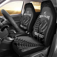 Custom New Zealand Silver Fern Rugby 2025 Car Seat Cover Go Champions Aotearoa Maori Black LT14 - Polynesian Pride