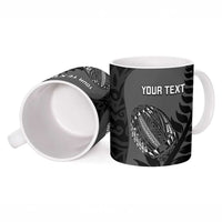 Custom New Zealand Silver Fern Rugby 2025 Ceramic Mug Go Champions Aotearoa Maori Black LT14 - Polynesian Pride