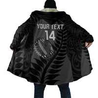 Custom New Zealand Silver Fern Rugby 2025 Cloak Go Champions Aotearoa Maori Black LT14 - Polynesian Pride