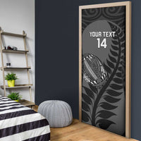 Custom New Zealand Silver Fern Rugby 2025 Door Cover Go Champions Aotearoa Maori Black LT14 - Polynesian Pride