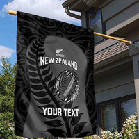Custom New Zealand Silver Fern Rugby 2025 Garden Flag Go Champions Aotearoa Maori Black LT14 - Polynesian Pride