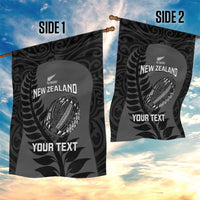 Custom New Zealand Silver Fern Rugby 2025 Garden Flag Go Champions Aotearoa Maori Black LT14 - Polynesian Pride