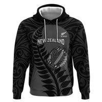 Custom New Zealand Silver Fern Rugby 2025 Hoodie Go Champions Aotearoa Maori Black LT14 Pullover Hoodie Black - Polynesian Pride