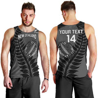 Custom New Zealand Silver Fern Rugby 2025 Men Tank Top Go Champions Aotearoa Maori Black LT14 - Polynesian Pride