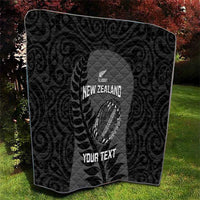 Custom New Zealand Silver Fern Rugby 2025 Quilt Go Champions Aotearoa Maori Black LT14 - Polynesian Pride