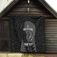 Custom New Zealand Silver Fern Rugby 2025 Quilt Go Champions Aotearoa Maori Black LT14 - Polynesian Pride