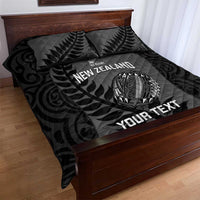 Custom New Zealand Silver Fern Rugby 2025 Quilt Bed Set Go Champions Aotearoa Maori Black LT14 - Polynesian Pride