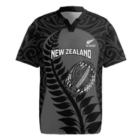 Custom New Zealand Silver Fern Rugby 2025 Rugby Jersey Go Champions Aotearoa Maori Black LT14 Black - Polynesian Pride