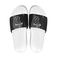 Custom New Zealand Silver Fern Rugby 2025 Slide Sandals Go Champions Aotearoa Maori Black LT14 Black - Polynesian Pride