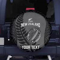 Custom New Zealand Silver Fern Rugby 2025 Spare Tire Cover Go Champions Aotearoa Maori Black LT14 No hole Black - Polynesian Pride