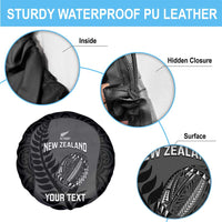 Custom New Zealand Silver Fern Rugby 2025 Spare Tire Cover Go Champions Aotearoa Maori Black LT14 - Polynesian Pride