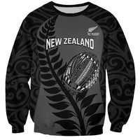 Custom New Zealand Silver Fern Rugby 2025 Sweatshirt Go Champions Aotearoa Maori Black LT14 Unisex Black - Polynesian Pride