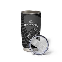 Custom New Zealand Silver Fern Rugby 2025 Tumbler Cup Go Champions Aotearoa Maori Black LT14 - Polynesian Pride
