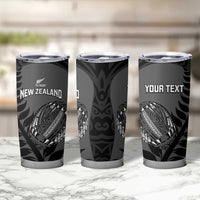 Custom New Zealand Silver Fern Rugby 2025 Tumbler Cup Go Champions Aotearoa Maori Black LT14 - Polynesian Pride