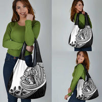 Philippines Eagle Sun Grocery Bag Filipino Agila Polynesian Tattoo Black Color