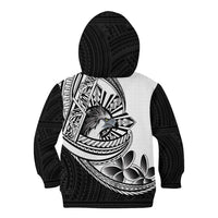 Philippines Eagle Sun Kid Hoodie Filipino Agila Polynesian Tattoo Black Color