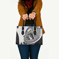 Philippines Eagle Sun Leather Bag Filipino Agila Polynesian Tattoo Black Color
