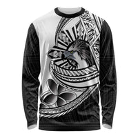 Philippines Eagle Sun Long Sleeve Shirt Filipino Agila Polynesian Tattoo Black Color