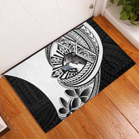 Philippines Eagle Sun Rubber Doormat Filipino Agila Polynesian Tattoo Black Color