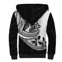 Philippines Eagle Sun Sherpa Hoodie Filipino Agila Polynesian Tattoo Black Color