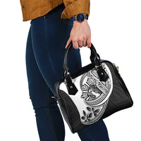 Philippines Eagle Sun Shoulder Handbag Filipino Agila Polynesian Tattoo Black Color