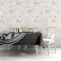 Philippines Eagle Sun Tablecloth Filipino Agila Polynesian Tattoo Black Color LT14 - Polynesian Pride