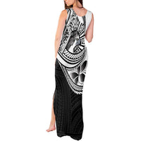 Philippines Eagle Sun Tank Maxi Dress Filipino Agila Polynesian Tattoo Black Color