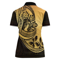 Philippines Eagle Sun Women Polo Shirt Filipino Agila Polynesian Tattoo Gold Color LT14 - Polynesian Pride
