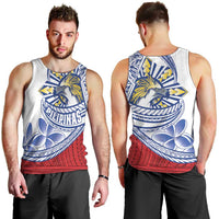 Philippines Eagle Sun Men Tank Top Filipino Agila Polynesian Tattoo Flag Color