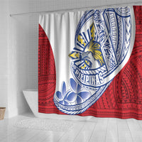 Philippines Eagle Sun Shower Curtain Filipino Agila Polynesian Tattoo Flag Color