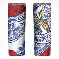 Philippines Eagle Sun Skinny Tumbler Filipino Agila Polynesian Tattoo Flag Color LT14 Red - Polynesian Pride