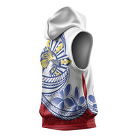 Philippines Eagle Sun Sleeveless Hoodie Filipino Agila Polynesian Tattoo Flag Color