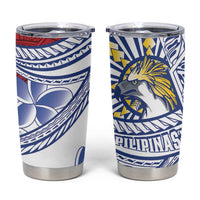 Philippines Eagle Sun Tumbler Cup Filipino Agila Polynesian Tattoo Flag Color
