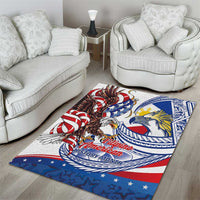 Filipino American History Month Area Rug Philippines Agila USA Eagle Mix Flag