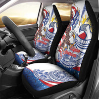 Filipino American History Month Car Seat Cover Philippines Agila USA Eagle Mix Flag