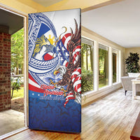 Filipino American History Month Door Cover Philippines Agila USA Eagle Mix Flag