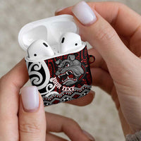 Personalised Aotearoa Bulldog AirPods Case New Zealand Maori Taniko Art LT14 - Polynesian Pride